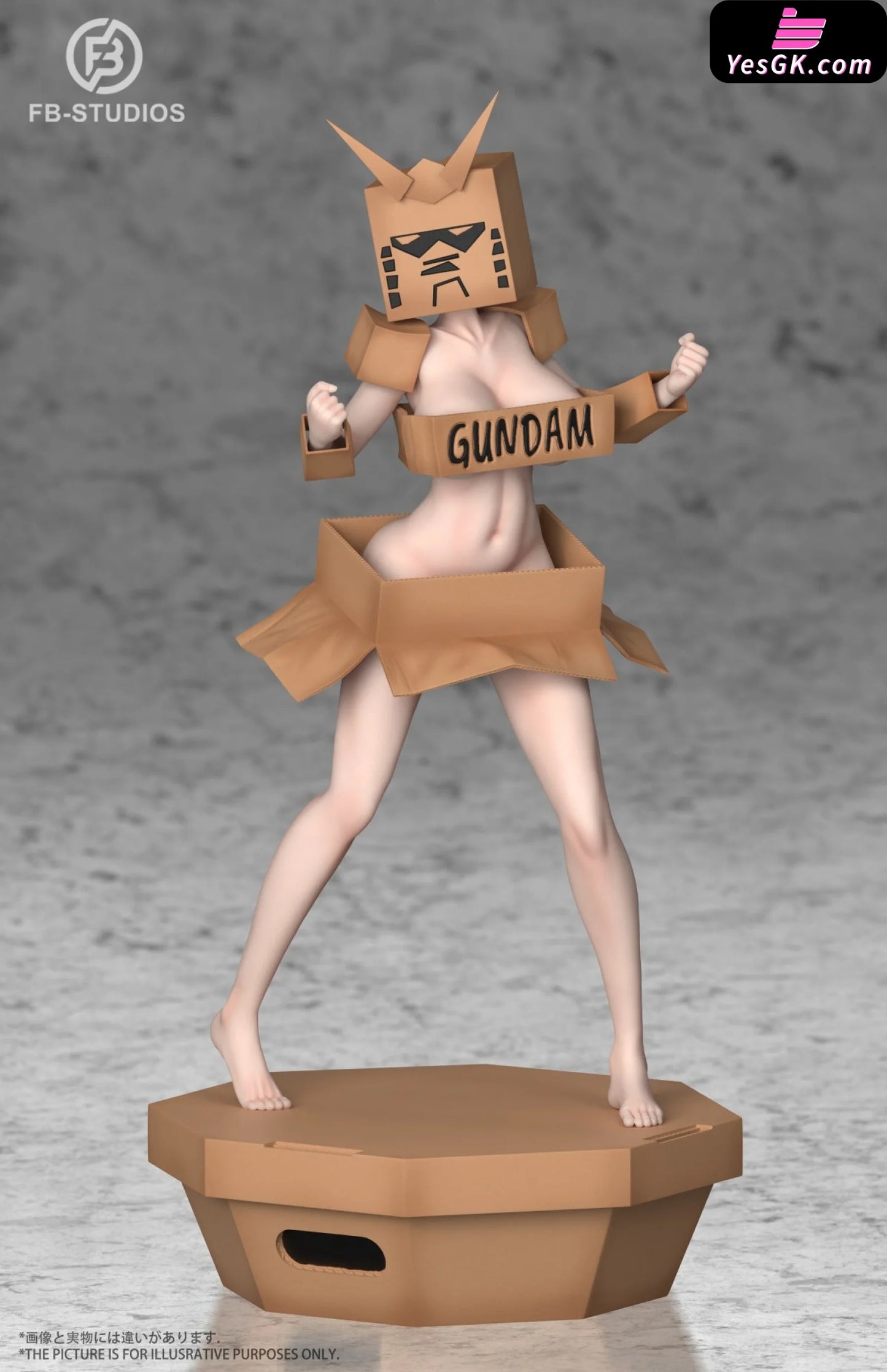 Original Cardboard Girl I Will Attack In This Form Resin Statue - Fb Studio [Pre-Order] Design