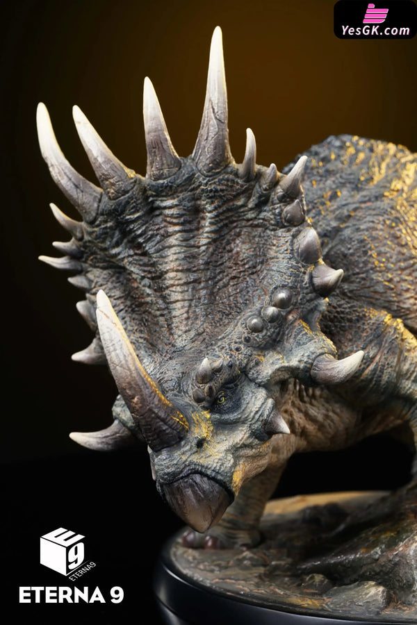 Original Dinosaur Series Triceratops Scene Collectible Model (Licensed) Art Toys - E9 Studio [In-Stock] Original Design