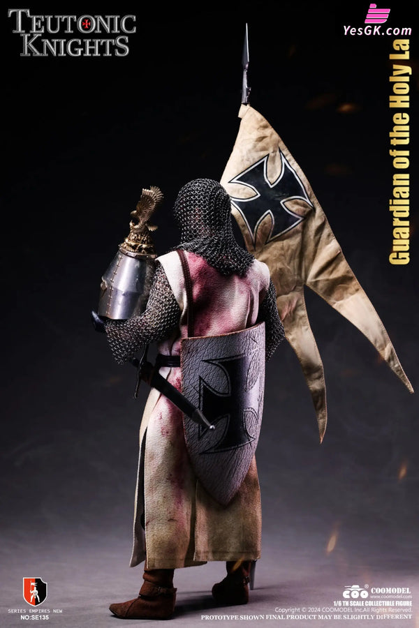 Original EMPIRES TEUTONIC KNIGHTS / HOLY LAND GUARDIAN & COMMANDER & CRUSADER WARHORSE (WHITE BRONZE EDITION)