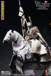 Original EMPIRES TEUTONIC KNIGHTS / HOLY LAND GUARDIAN & COMMANDER & CRUSADER WARHORSE (WHITE BRONZE EDITION)