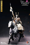 Original EMPIRES TEUTONIC KNIGHTS / HOLY LAND GUARDIAN & COMMANDER & CRUSADER WARHORSE (WHITE BRONZE EDITION)