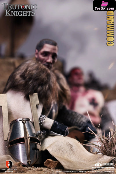 Original EMPIRES TEUTONIC KNIGHTS / HOLY LAND GUARDIAN & COMMANDER & CRUSADER WARHORSE (WHITE BRONZE EDITION)