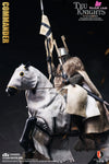 Original EMPIRES TEUTONIC KNIGHTS / HOLY LAND GUARDIAN & COMMANDER & CRUSADER WARHORSE (WHITE BRONZE EDITION)