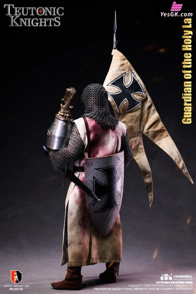 Original EMPIRES TEUTONIC KNIGHTS / HOLY LAND GUARDIAN & COMMANDER & CRUSADER WARHORSE (WHITE BRONZE EDITION)