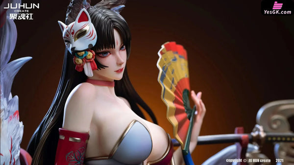 Original Fox Princess Twin Flowers 1/4 Statue - JuHun Create Studio [In-Stock] - Full Payment - Original Design