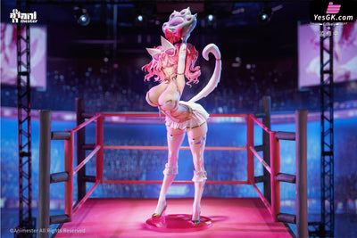 Original Mianmian Meow Wrestler Cathy (Licensed) Statue - Animester Studio [Pre-Order] Deposit