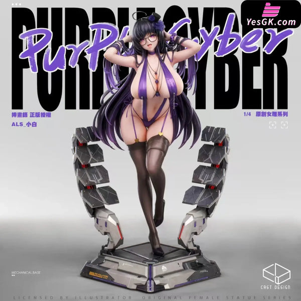 Original No.1 Purple Cyber Statue - Cast Design Studio