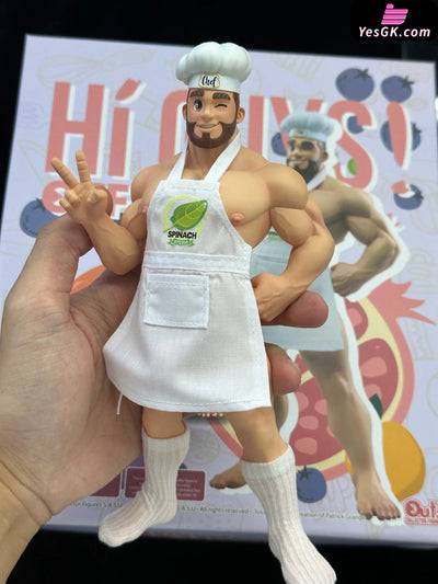 Original Organic Boy #1 HI GUYS CHEF Resin Statue - SPINACH Studio [In-Stock] Full Payment Original Design