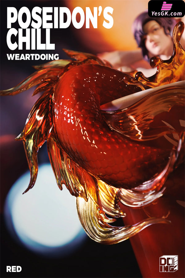 Original Poseidon’s Chill-Red & Blue Orange Resin Statue - Weartdoing Studio [Pre-Order] Design