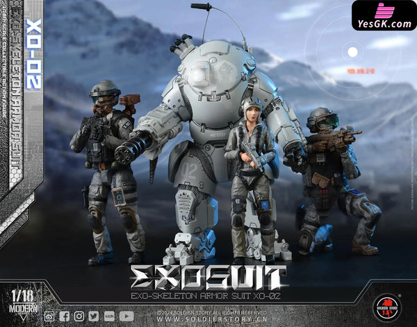 Original SSE002 1/18th Scale EXO-Skeleton Armor Suit XO-02 Collectible Action Figure (Licensed) - Soldier Story Studio