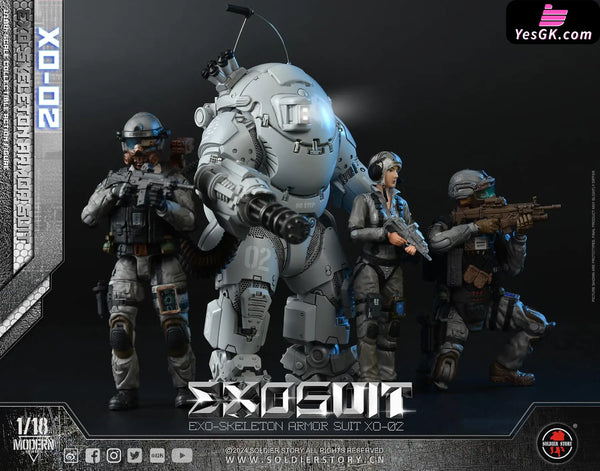 Original SSE002 1/18th Scale EXO-Skeleton Armor Suit XO-02 Collectible Action Figure (Licensed) - Soldier Story Studio