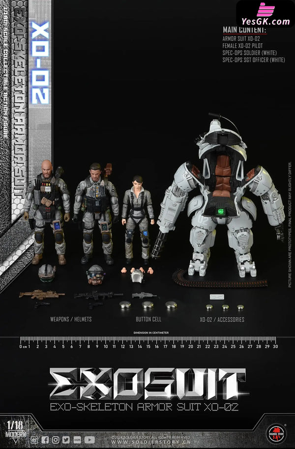 Original SSE002 1/18th Scale EXO-Skeleton Armor Suit XO-02 Collectible Action Figure (Licensed) - Soldier Story Studio