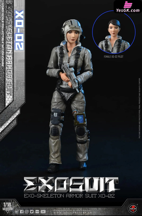 Original SSE002 1/18th Scale EXO-Skeleton Armor Suit XO-02 Collectible Action Figure (Licensed) - Soldier Story Studio