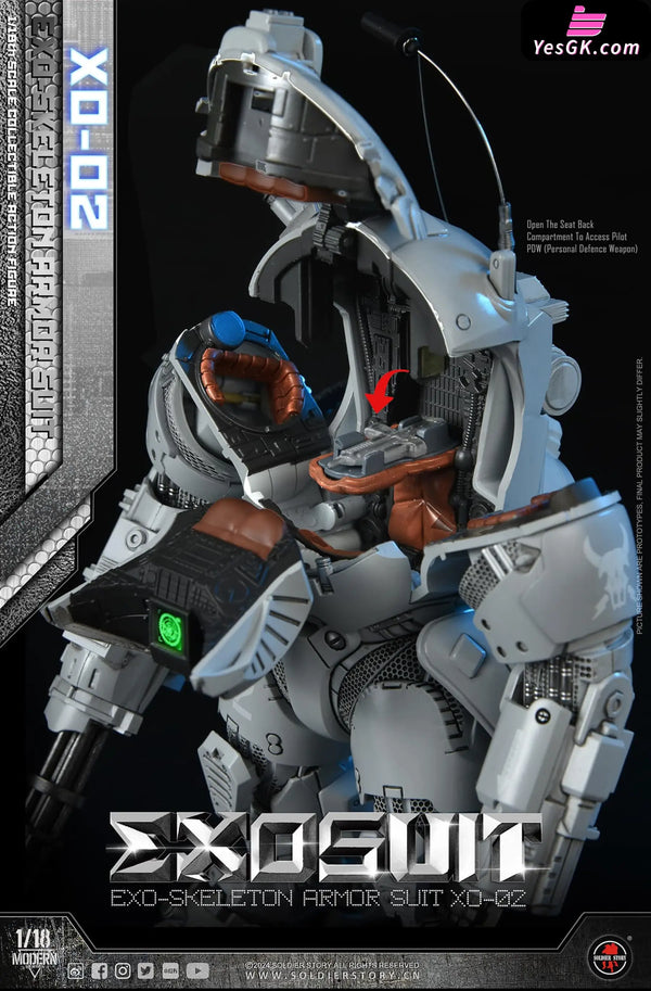 Original SSE002 1/18th Scale EXO-Skeleton Armor Suit XO-02 Collectible Action Figure (Licensed) - Soldier Story Studio