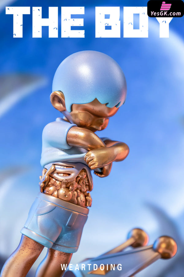 Original The Boy Series Blue Sky & Bronze Statue - WeArtDoing Studio [In-Stock] - Original Design