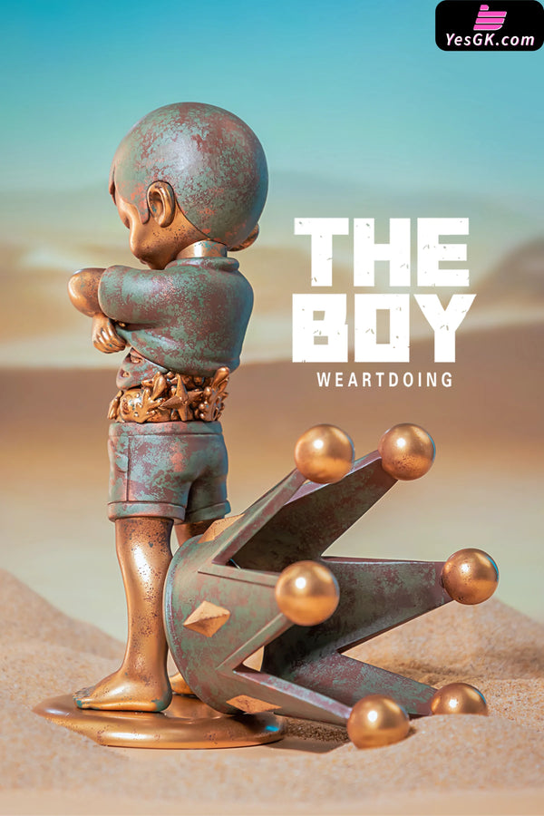 Original The Boy Series Blue Sky & Bronze Statue - WeArtDoing Studio [In-Stock] - Original Design