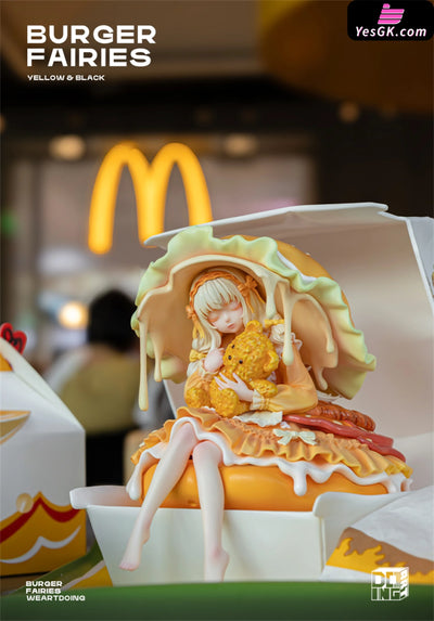 Original The Sleeping Beauty-Burger Fairies- Yellow & Fairies-Black Resin Statue - Weartdoing