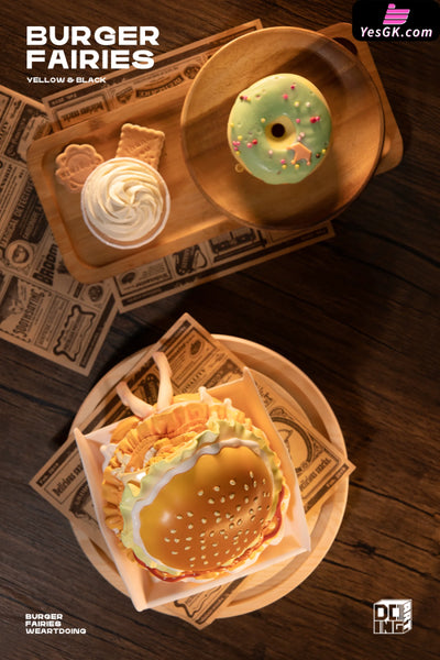 Original The Sleeping Beauty-Burger Fairies- Yellow & Fairies-Black Resin Statue - Weartdoing