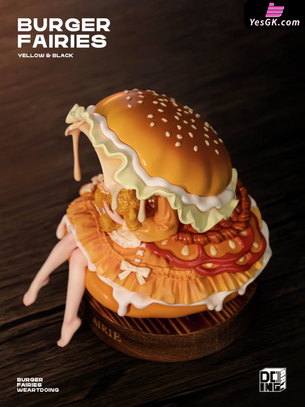 Original The Sleeping Beauty-Burger Fairies- Yellow & Fairies-Black Resin Statue - Weartdoing