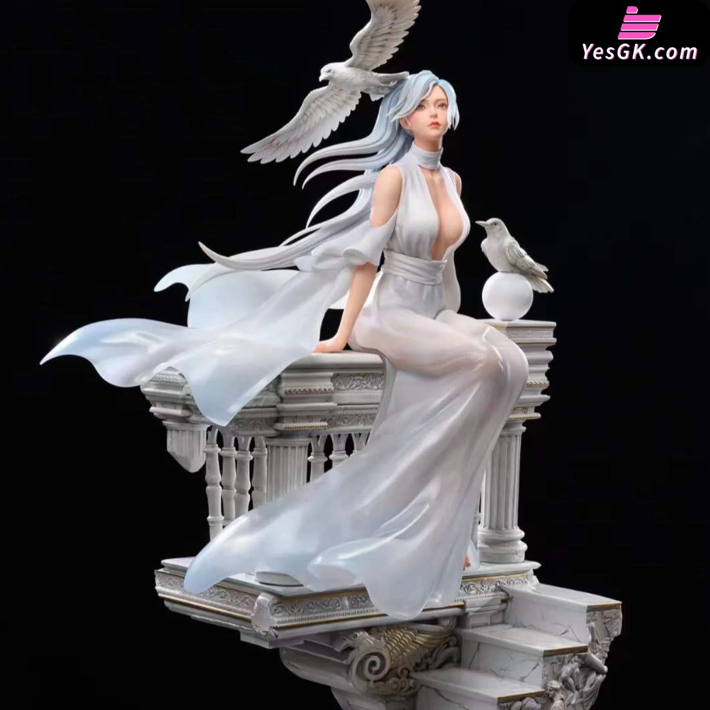 Original Waiting Under The Temple Statue - Tx Studio [Pre-Order]