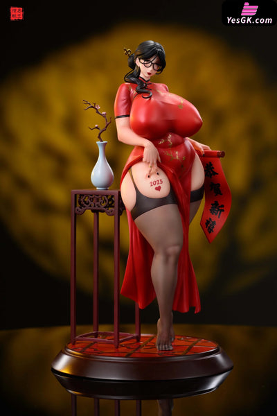 Original Wan Xi GK Statue - Lao Wang Studio [Pre-Order] Deposit / Red Cheongsam Original