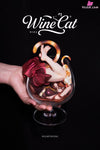 Original Wine Cat Statue - WeArtDoing Studio