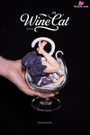 Original Wine Cat Statue - WeArtDoing Studio
