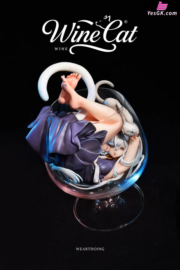 Original Wine Cat Statue - WeArtDoing Studio