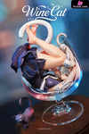 Original Wine Cat Statue - WeArtDoing Studio
