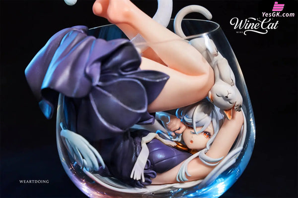 Original Wine Cat Statue - WeArtDoing Studio