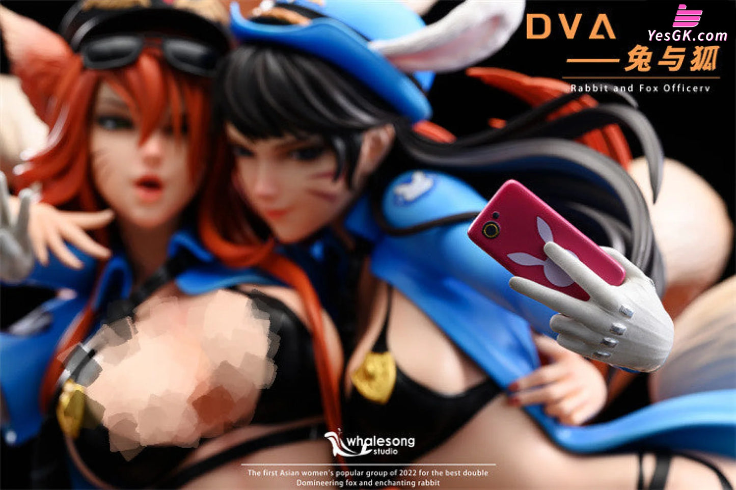 Overwatch Dva Rabbit And Fox Resin Statue - Whale Song Studio [Pre-Order]