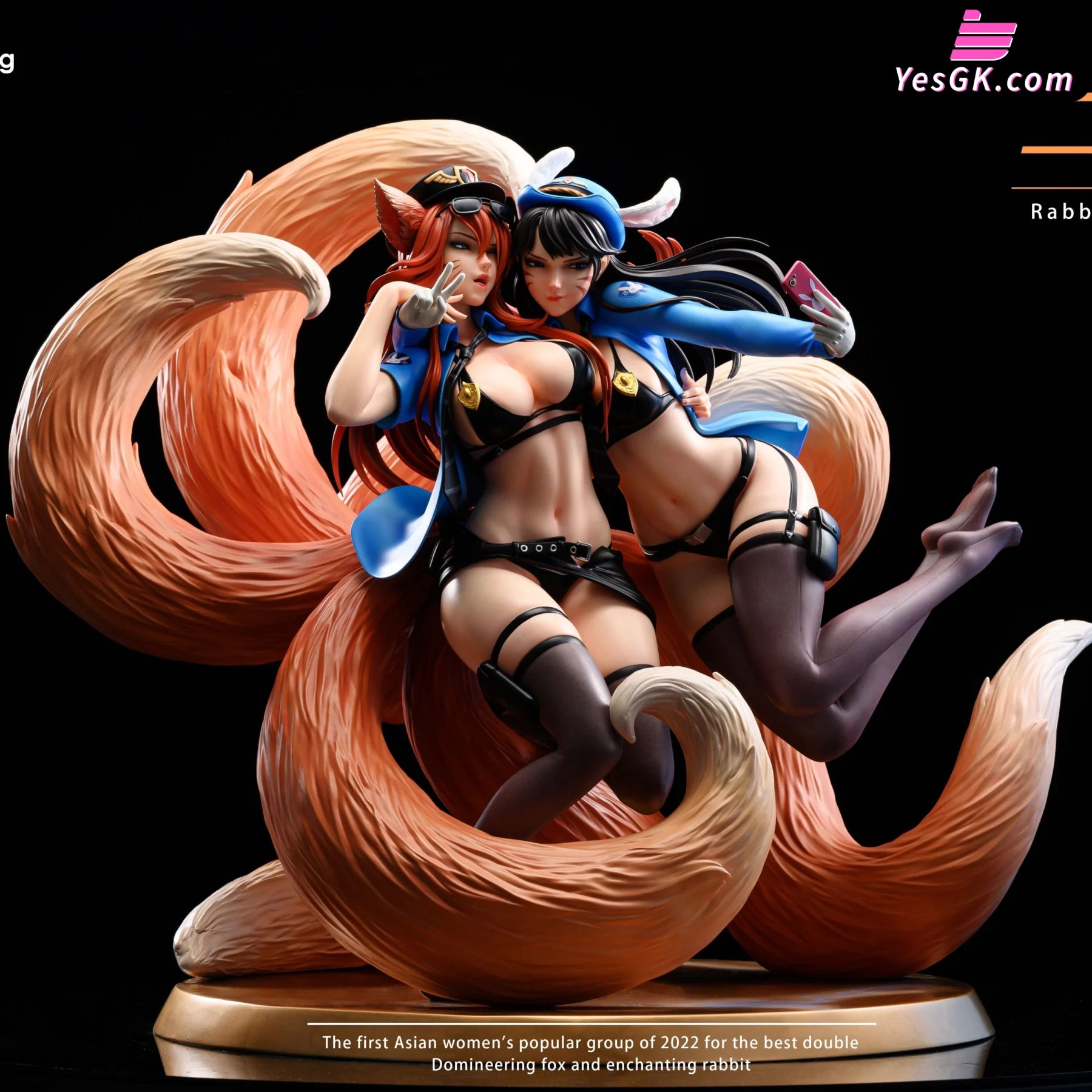 Overwatch Dva Rabbit And Fox Resin Statue - Whale Song Studio [Pre-Order]