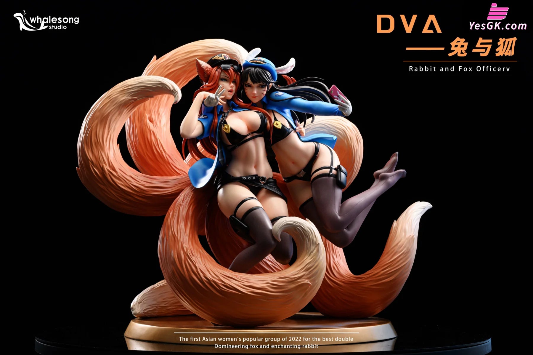 Overwatch Dva Rabbit And Fox Resin Statue - Whale Song Studio [Pre-Order]