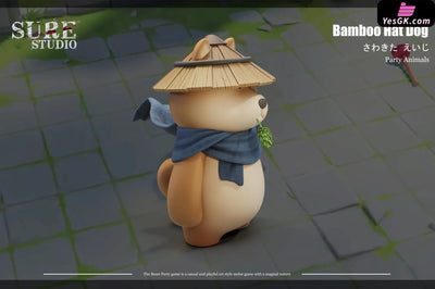 Party Animals Bamboo Hat Dog Statue - Sure Studio [Pre - Order] Others