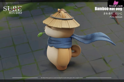 Party Animals Bamboo Hat Dog Statue - Sure Studio [Pre - Order] Others