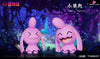 Pokémon 1/20 Illustration Series Wobbuffet Evolution Group & Wynaut Resin Statue - Zaowu Museum