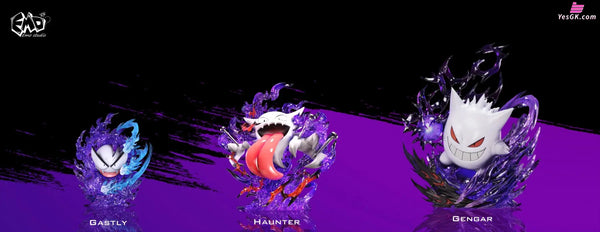 Pokémon #1 Gastly & Haunter Gengar Resin Statue - Emo Studio [Pre-Order] Deposit / Glitter Color