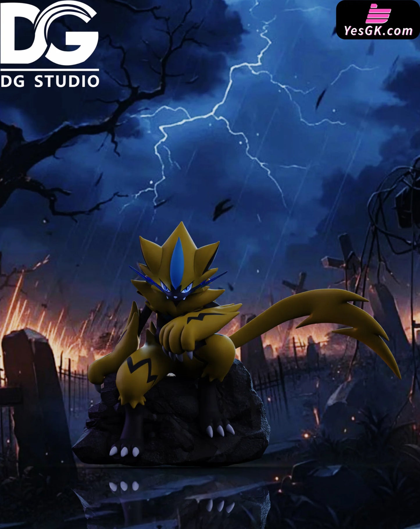 Pokemon #2 Zeraora Resin Statue - Dg Studio [Pre-Order] Deposit / Primary Color Pokémon