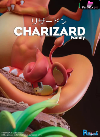 Pokémon 4Th Anniversary #2 Charizard Family Statue - Pc House Studio [Pre-Order]