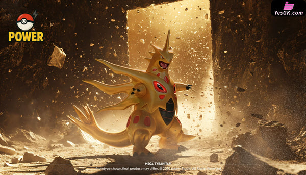 Pokémon #6 Mega Tyranitar 1/20 GK Statue - POWER Studio [Pre-Order] - Deposit / Gold Color - Pokemon