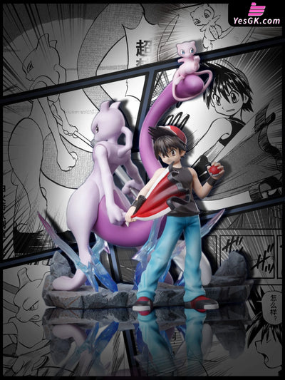 Pokemon Adventures Red & Mewtwo Statue - Red Art Studio [Pre-Order] Deposit / Black Color Full