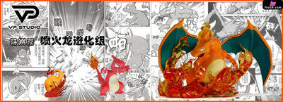 Pokémon Adventures Starter Evolution Line Series Charizard & Blastoise & Venusaur Evolution Line GK Statue - VP Studio