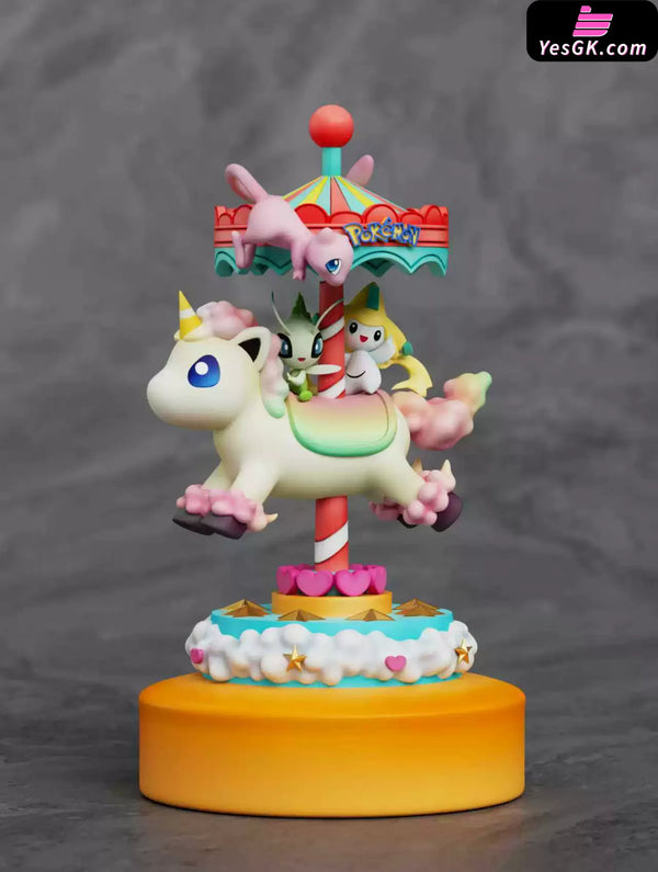 Pokémon Amusement Park Series Carousel #7 Legendary beasts Mew & Celebi & Jirachi GK Statue - Sun Studio [Pre-Order]