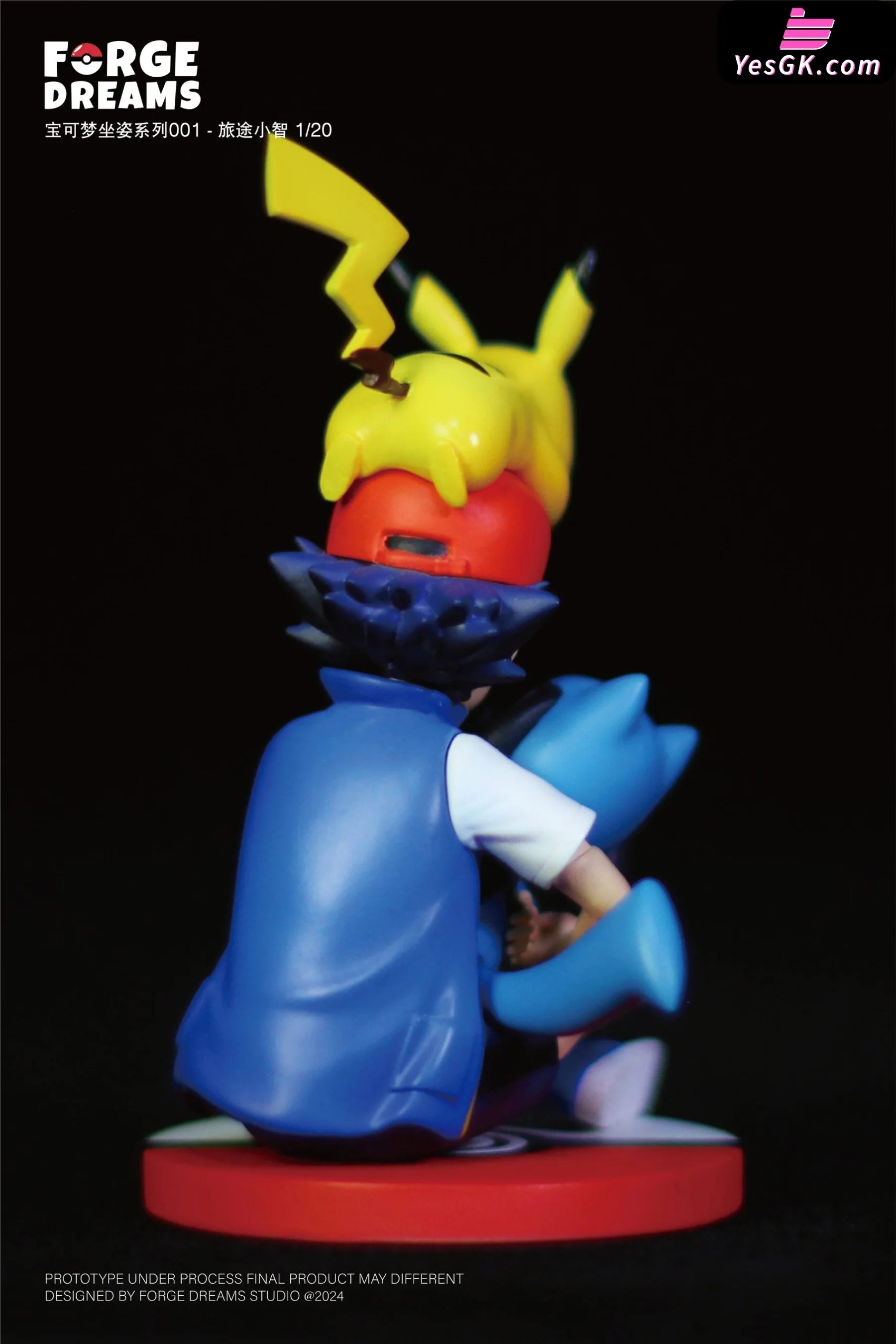 Pokémon Ash Ketchum & Pikachu Riolu Resin Statue - Forge Dreams Studio [Pre-Order]