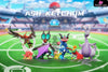 Pokemon Ash Ketchum Team #1 Kalos Region Pikachu & Hawlucha Talonflame Greninja Noivern Goodra