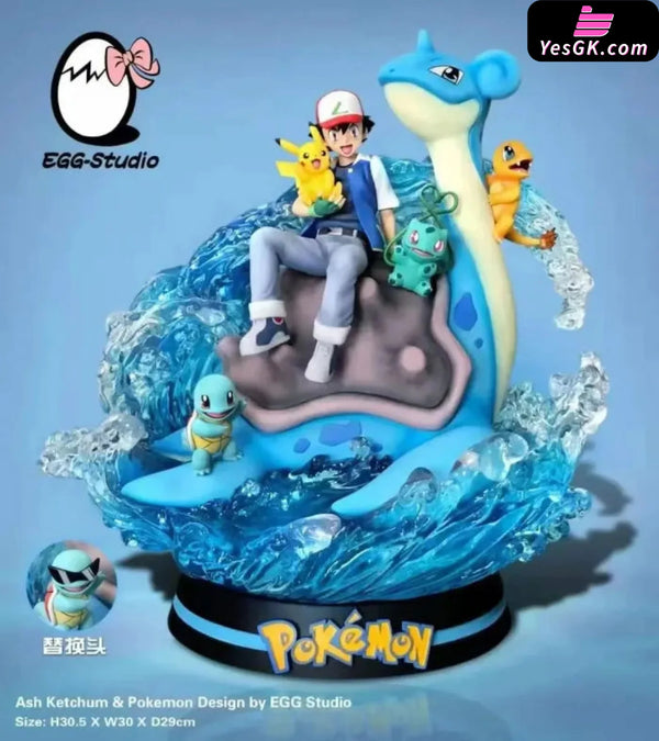 Pokemon Ash Ketchum & Winds And Waves GK Statue - EGG Studio [In-Stock] - Full Payment - Pokemon
