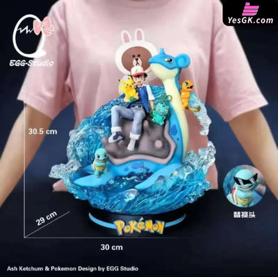 Pokemon Ash Ketchum & Winds And Waves GK Statue - EGG Studio [In-Stock] - Full Payment - Pokemon