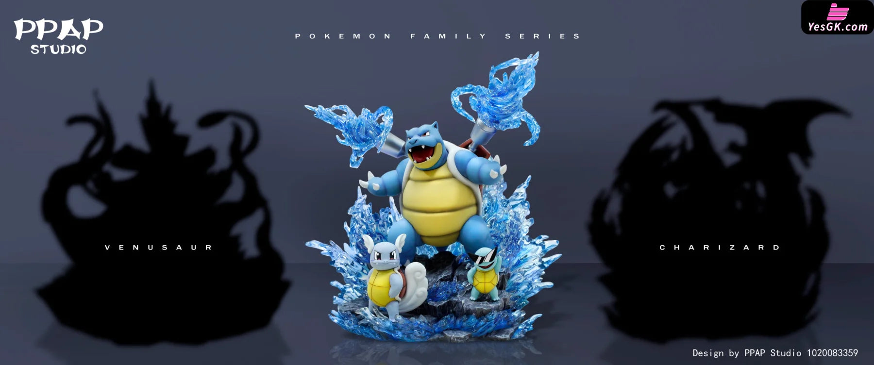 Pokemon - Blastoise Family Resin Statue Ppap Studio [In Stock]