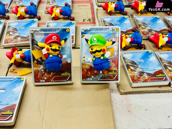 Pokémon Card #15 & #16 Jumpman Pikachu & Luigi Pikachu GK Statue - GEISHA Studio [In-Stock] Pokémon