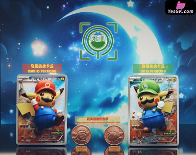 Pokémon Card #15 & #16 Jumpman Pikachu & Luigi Pikachu GK Statue - GEISHA Studio [Pre-Order] Deposit / A + B Pokémon